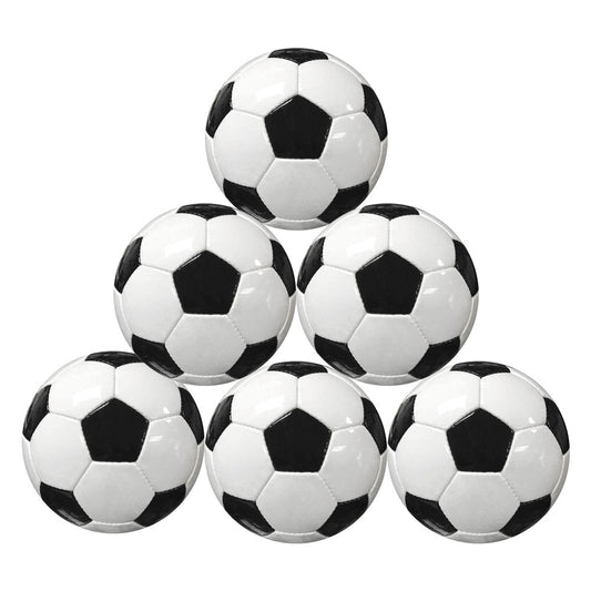 Classic Collection Soccer Balls Six Pack Grade A Bladder for Longer Air Retention No Imprint (Size 5, Black & White)