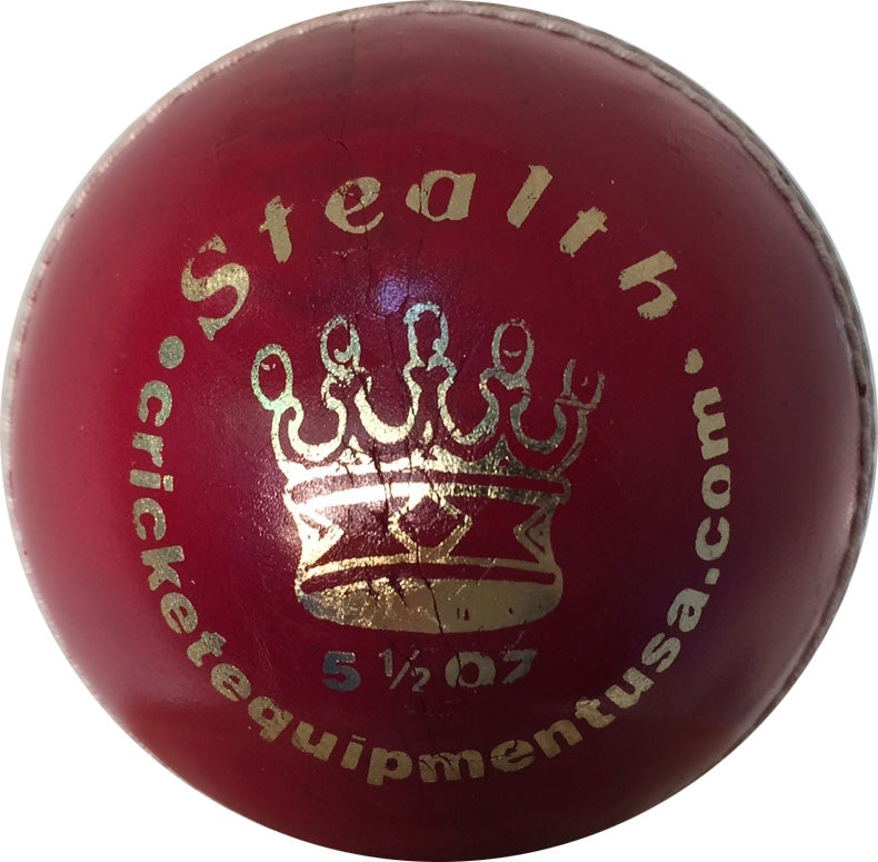 Cricket Ball Stealth Red Leather